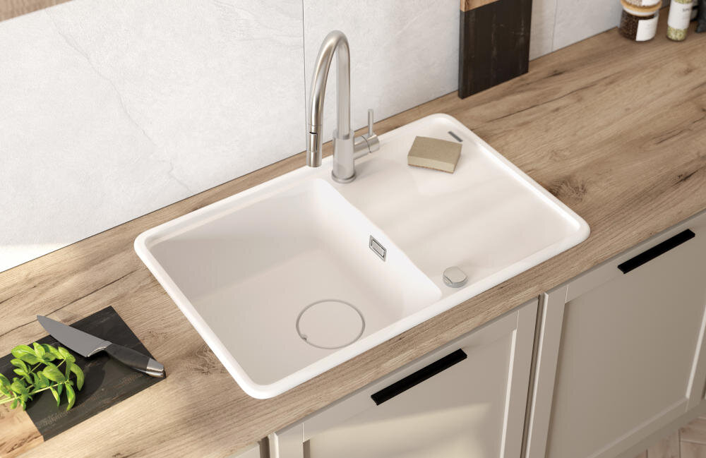 DEANTE Momi ZKM A10A zlewozmywak komora blat połysk powierzchnia ociekacz