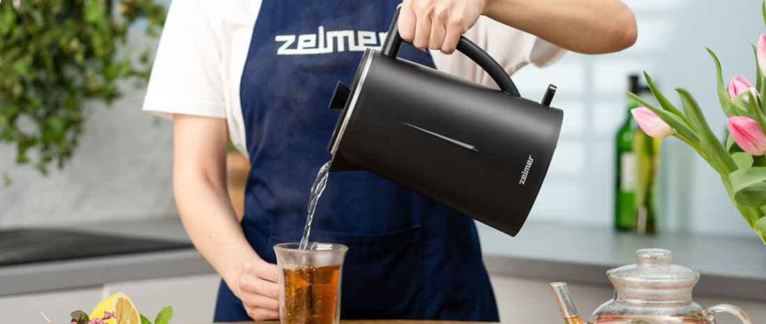 Czajnik ZELMER ZCK8020B pojemność oszczędność gorące napoje kawa herbata