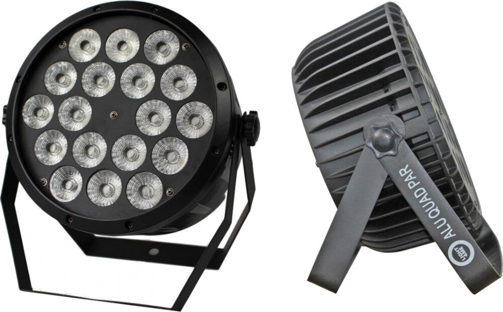 Reflektor LIGHT4ME Alu Qoud Par 14x10W RGBW tryby działanie funkcje efekty