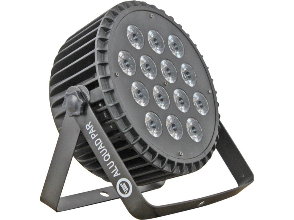 Reflektor LIGHT4ME Alu Qoud Par 14x10W RGBW uchwyt regulacja odporność obuowa materiały
