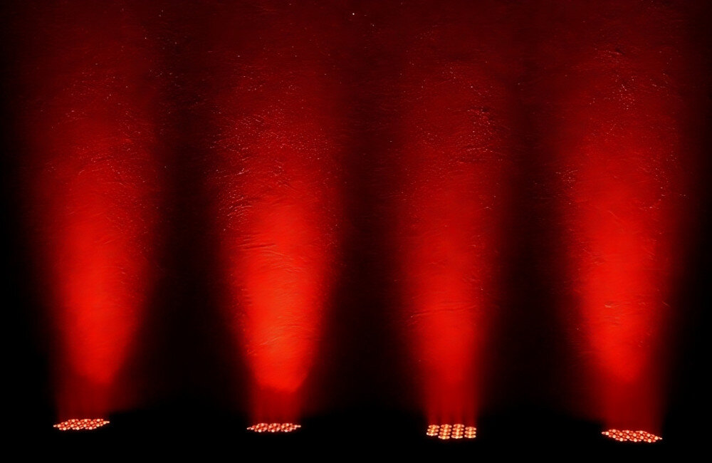 Reflektor LIGHT4ME Alu Qoud Par 14x10W RGBW diody zastosowanie działanie kolory jasność