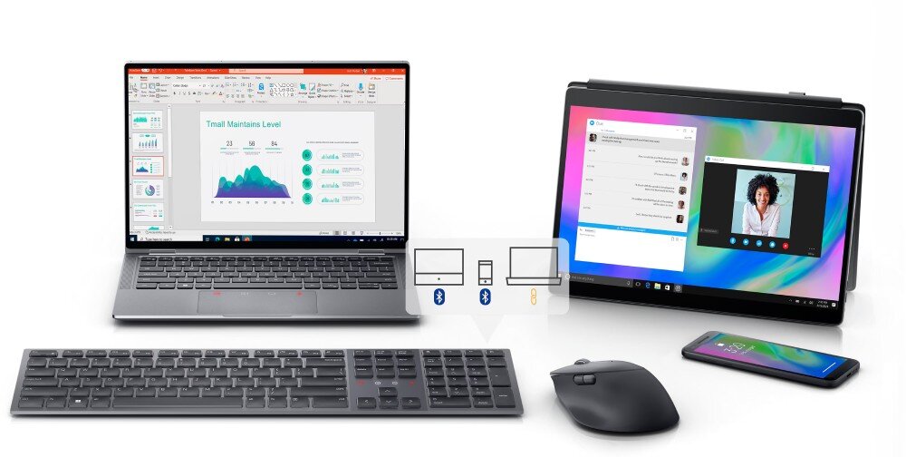 Mysz DELL Premier MS900 łączność 2,4 GHz Bluetooth szyfrowanie odbiornik