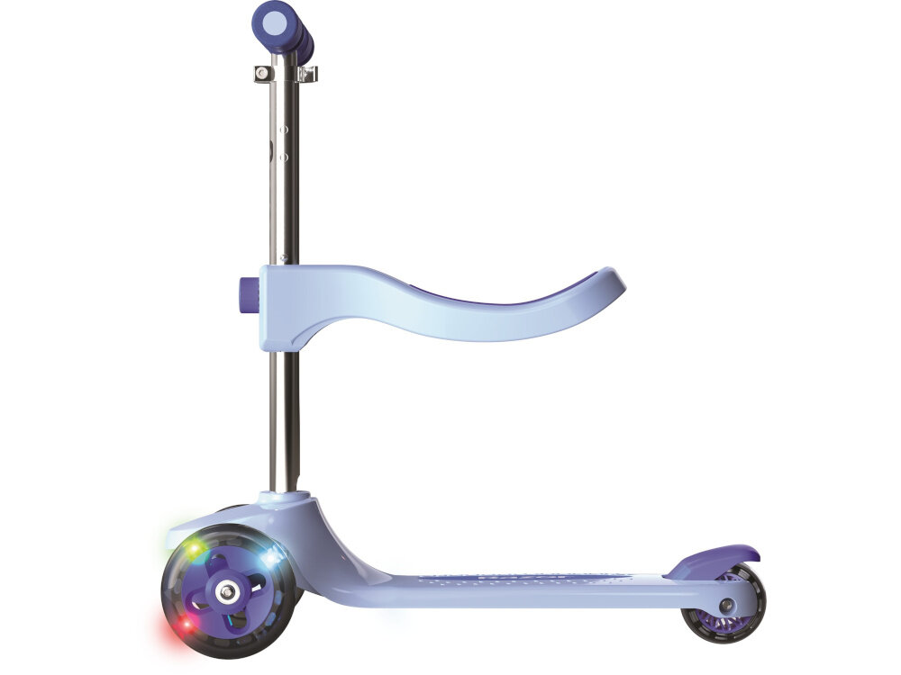 Hulajnoga dla dzieci RAZOR Rollie 2w1 20073648 Niebieski hulajnoga widoczna od boku lekka aluminiowa raczka hulajnogi waga 3,85 kg latwe przechowywanie i przenoszenie wymiary po zlozeniu 57 x 27 x 17 cm