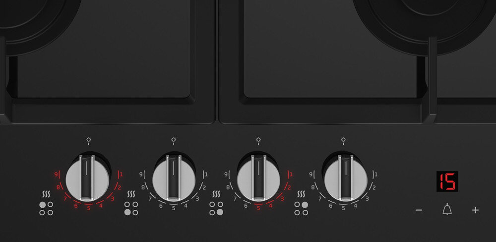 PŁYTA BEKO HSLG64425ST sterowanie pokrętła