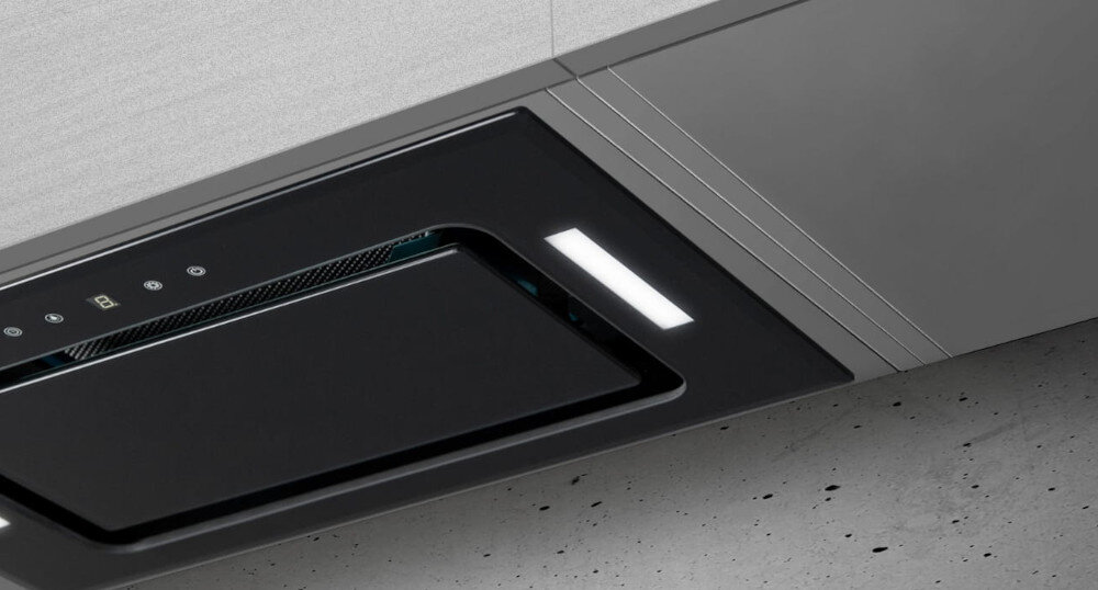 Okap BERG Maestro 52 H2H Czarny oświetlenie led mniejsze zużycie energii