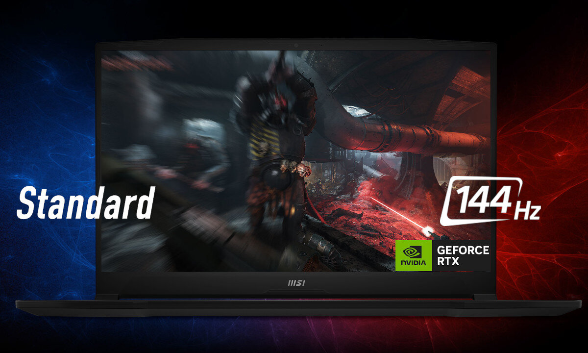 Laptop MSI Katana B12VFK-634XPL 17.3 IPS 144Hz i7-12650H 16GB RAM 1TB SSD GeForce RTX4060 wyświetlacz przekątna rozdzielczość matryca odświeżanie