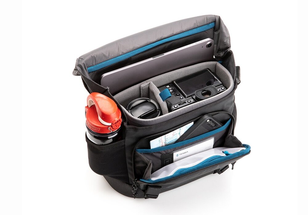 Torba TENBA Messenger DNA 9 Slim miejski segmentowy trudne warunki kieszeń statyw butelka woda komfort noszenia pojemność