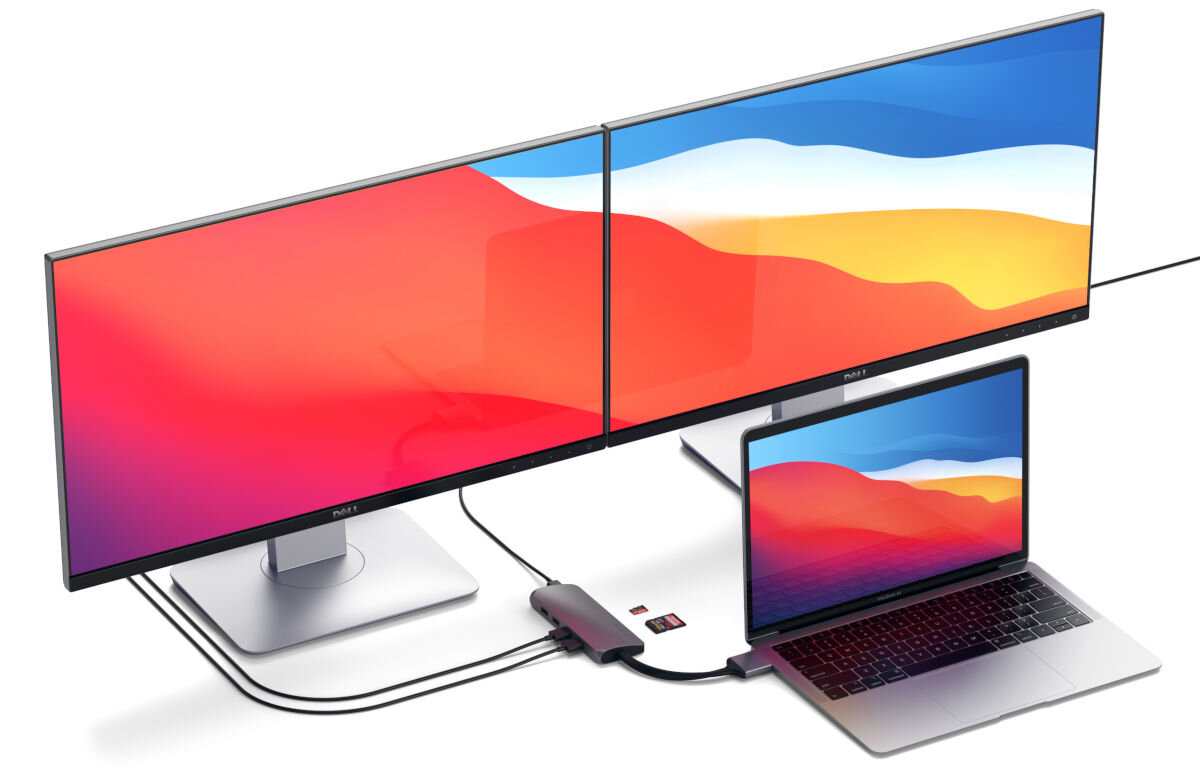 Hub SATECHI ST-TCDMMAM Szary 2x HDMI rozdzielczość 4K częstotliwość odświeżania 60 Hz