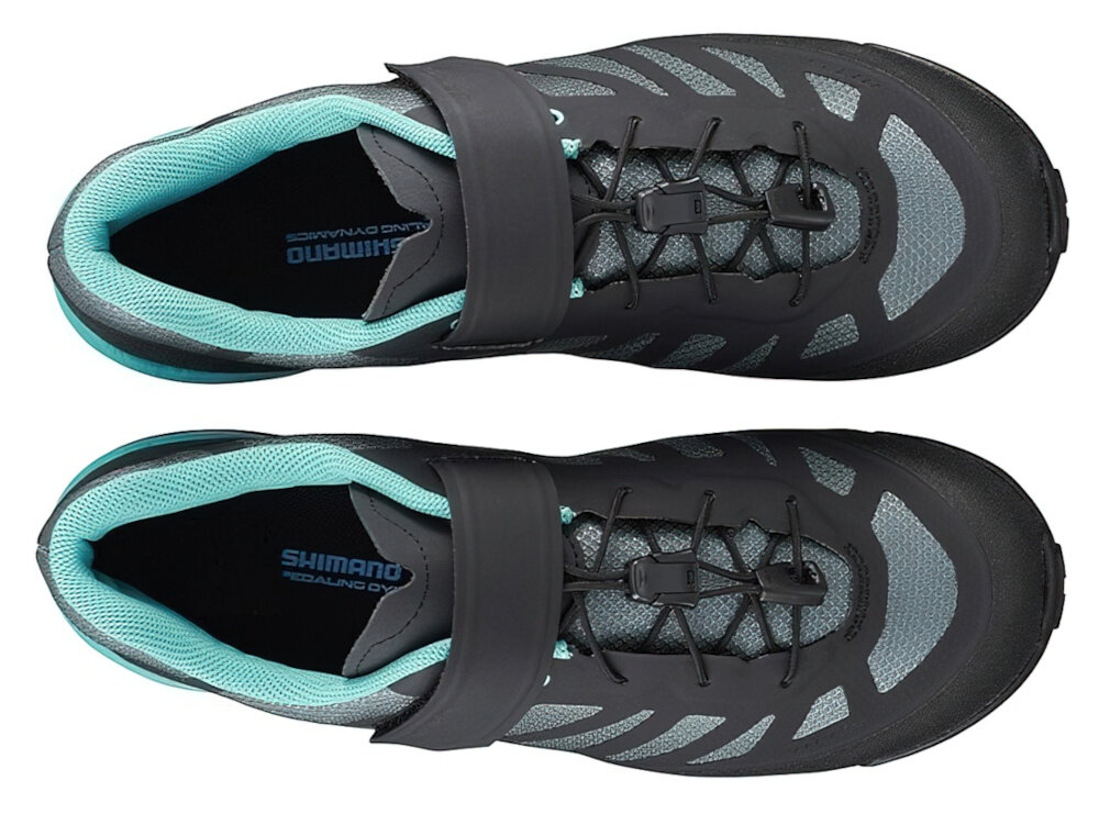 Buty rowerowe SHIMANO SH-MT502 Szary rozmiar 36 srodkowa podeszwa z pianki EVA amortyzuje nierownosci gumowa podeszwa zewnetrzna cholewka o indeksie sztywnosci 4