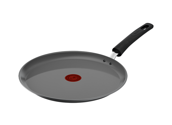 Patelnia TEFAL Renew C4253813 z czarną rączką.