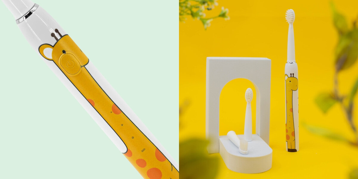 Szczoteczka soniczna INNOGIO GIOsonic Giraffe Biały Wygodne ładowanie kabel USB-A/USB-C akumulator