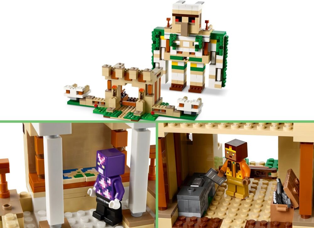 LEGO Minecraft Forteca żelaznego golema 21250   klocki elementy zabawa łączenie figurki akcesoria figurka zestaw 