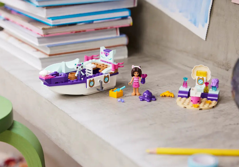 LEGO 10786 Gabby's Dollhouse Statek i spa Gabi i Syrenkotki zabawa edukacja rozwój wyposażenie kreatywność