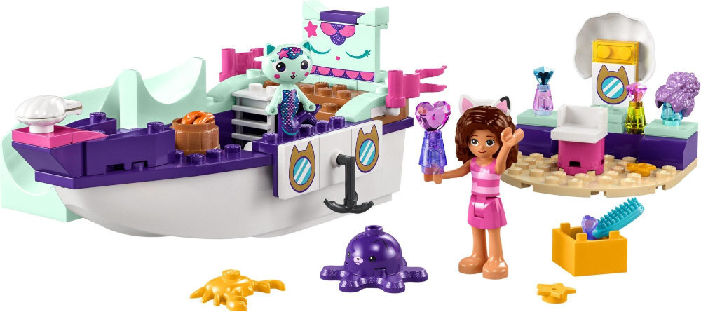 LEGO 10786 Gabby's Dollhouse Statek i spa Gabi i Syrenkotki zabawa edukacja rozwój wyposażenie kreatywność
