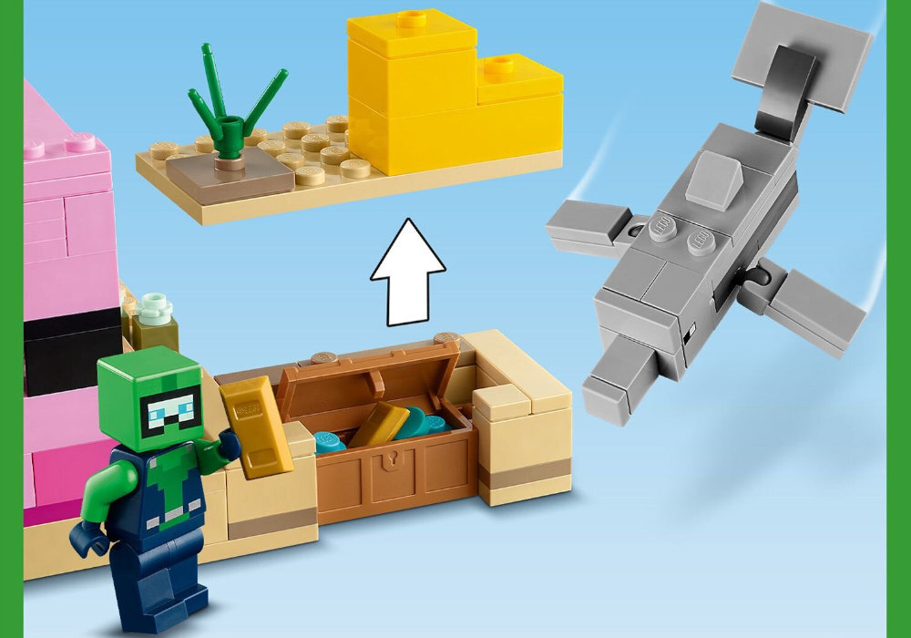 LEGO 21247 Minecraft Dom aksolotla zabawa edukacja rozwój wyposażenie kreatywność