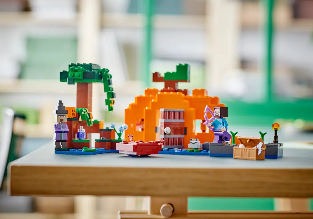 LEGO 21248 Minecraft Гарбузова ферма весела освіта розвиваюче обладнання творчість
