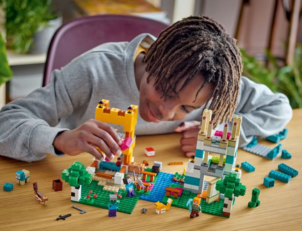 LEGO Minecraft Kreatywny warsztat 4.0 21249 klocki elementy zabawa łączenie figurki akcesoria figurka zestaw