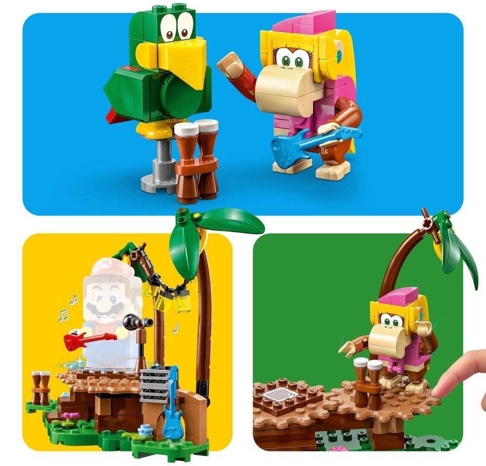 LEGO Super Mario Dżunglowy koncert Dixie Kong — zestaw rozszerzający 71421 klocki elementy zabawa łączenie figurki akcesoria figurka zestaw