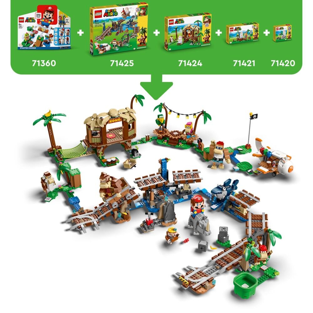 LEGO Super Mario Dżunglowy koncert Dixie Kong — zestaw rozszerzający 71421 klocki elementy zabawa łączenie figurki akcesoria figurka zestaw