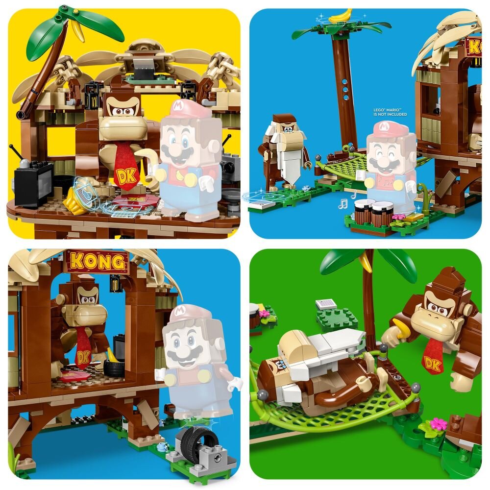 LEGO Super Mario Domek na drzewie Donkey Konga zestaw rozszerzający 71424 klocki elementy zabawa łączenie figurki akcesoria figurka zestaw