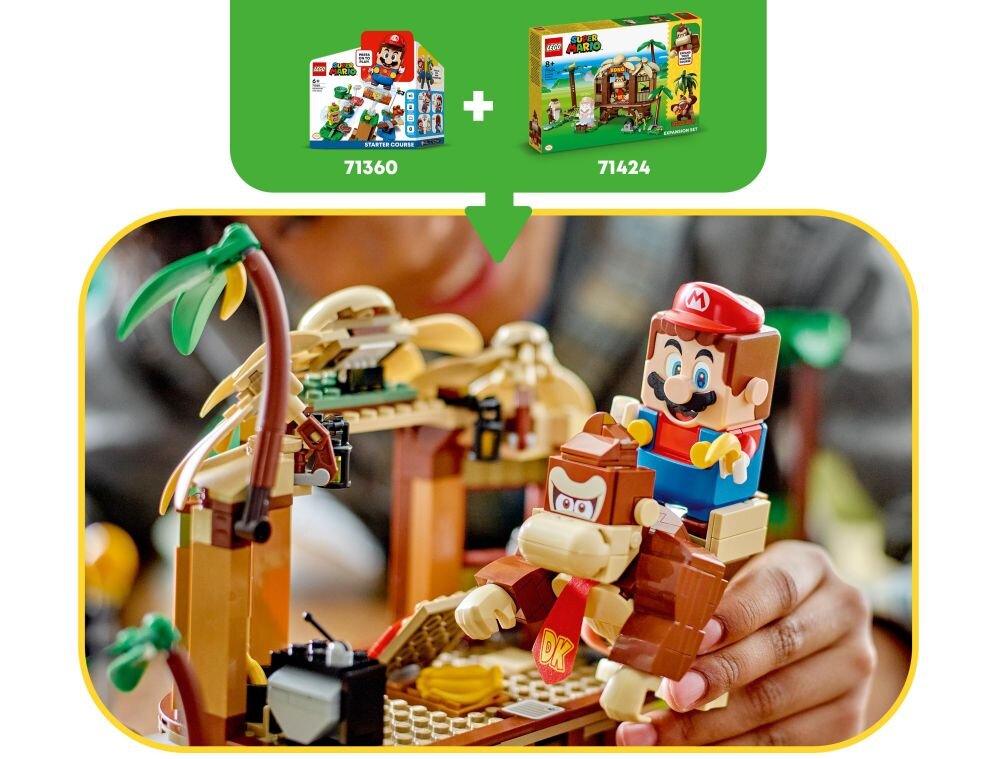 LEGO Super Mario Domek na drzewie Donkey Konga zestaw rozszerzający 71424 klocki elementy zabawa łączenie figurki akcesoria figurka zestaw