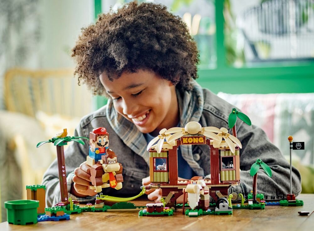 LEGO Super Mario Domek na drzewie Donkey Konga zestaw rozszerzający 71424 klocki elementy zabawa łączenie figurki akcesoria figurka zestaw