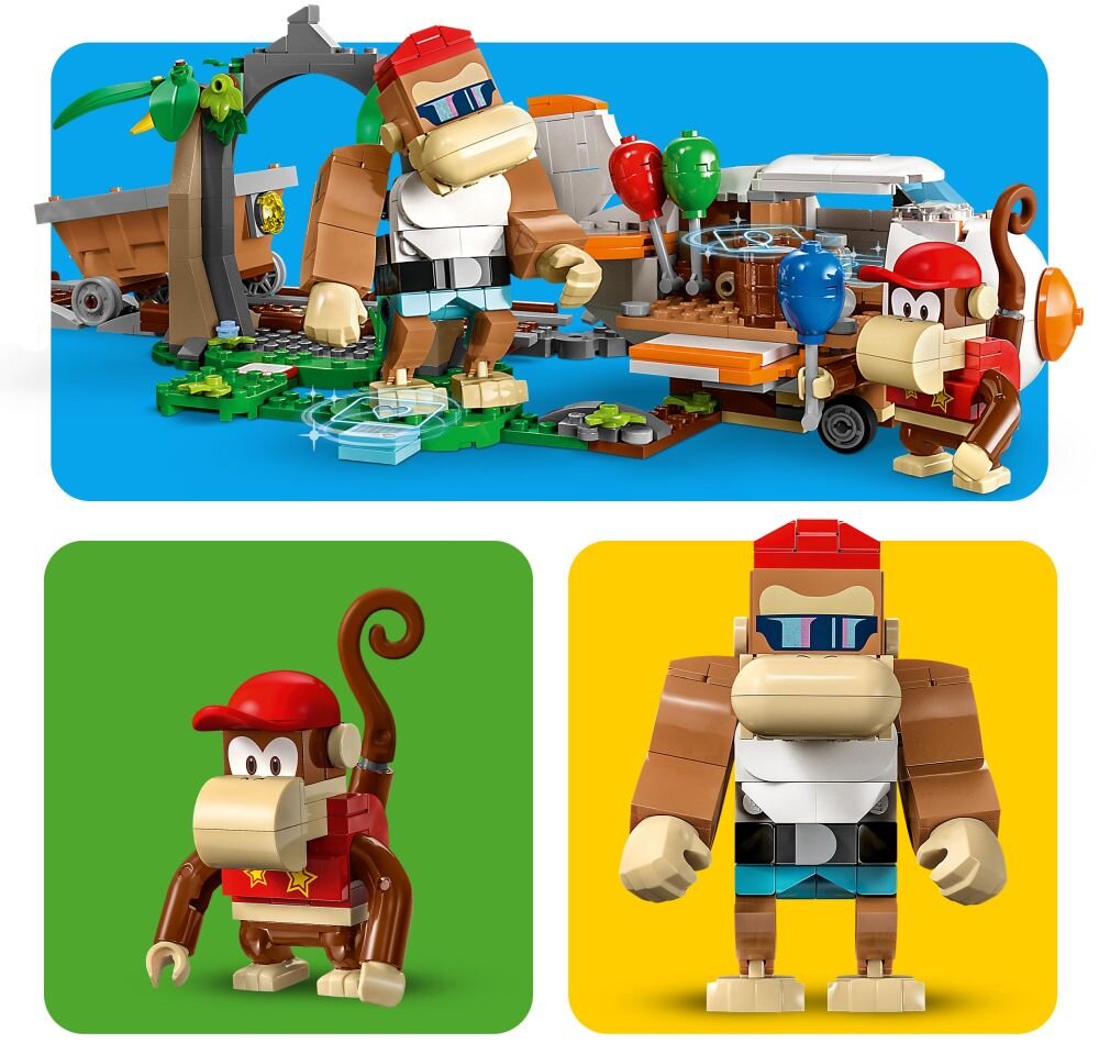 LEGO Super Mario Przejażdżka wagonikiem Diddy Konga - zestaw rozszerzający 71425 klocki elementy zabawa łączenie figurki akcesoria figurka zestaw