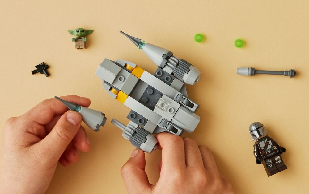 LEGO Star Wars Myśliwiec N-1 Mandalorianina w mikroskali 75363    klocki elementy zabawa łączenie figurki akcesoria figurka zestaw   