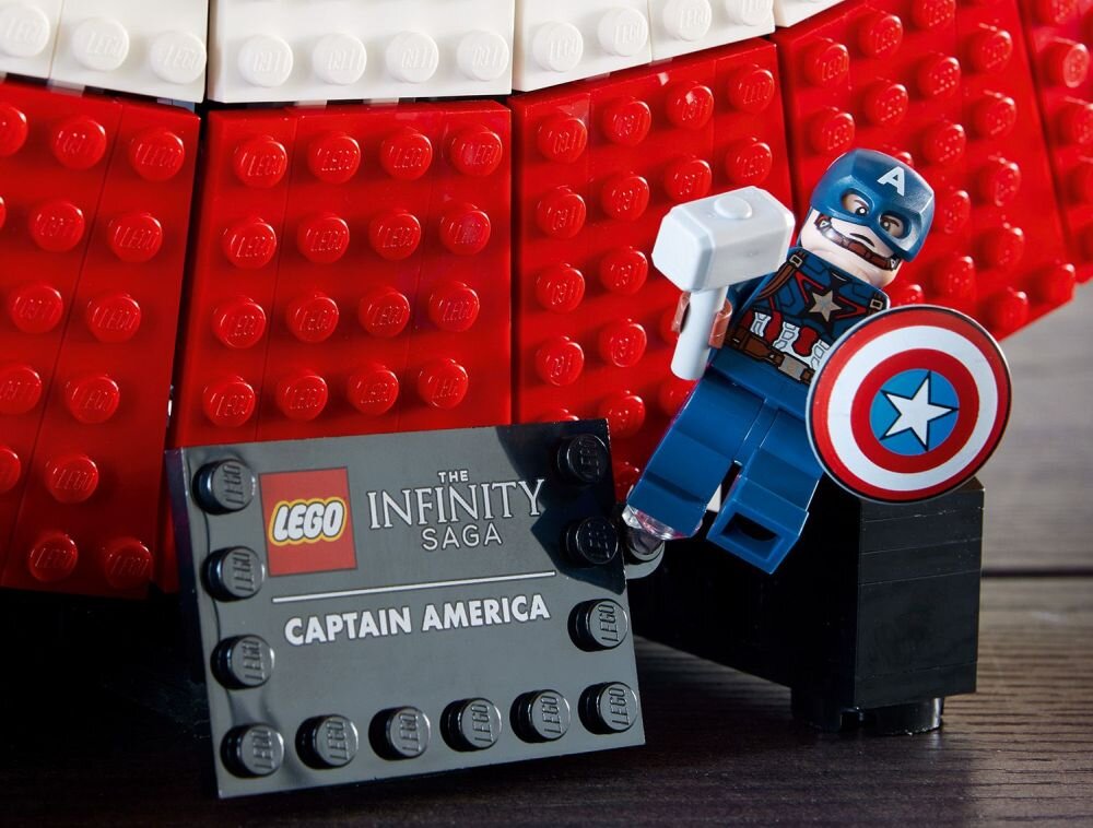 LEGO Marvel Tarcza Kapitana Ameryki 76262 klocki elementy zabawa łączenie figurki akcesoria figurka zestaw