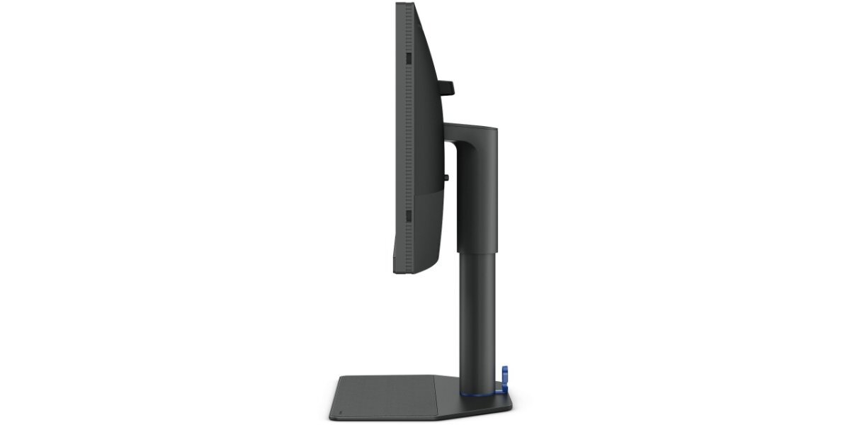 Monitor BENQ PhotoVue SW272U na białym tle - zdjęcie obudowy z boku.