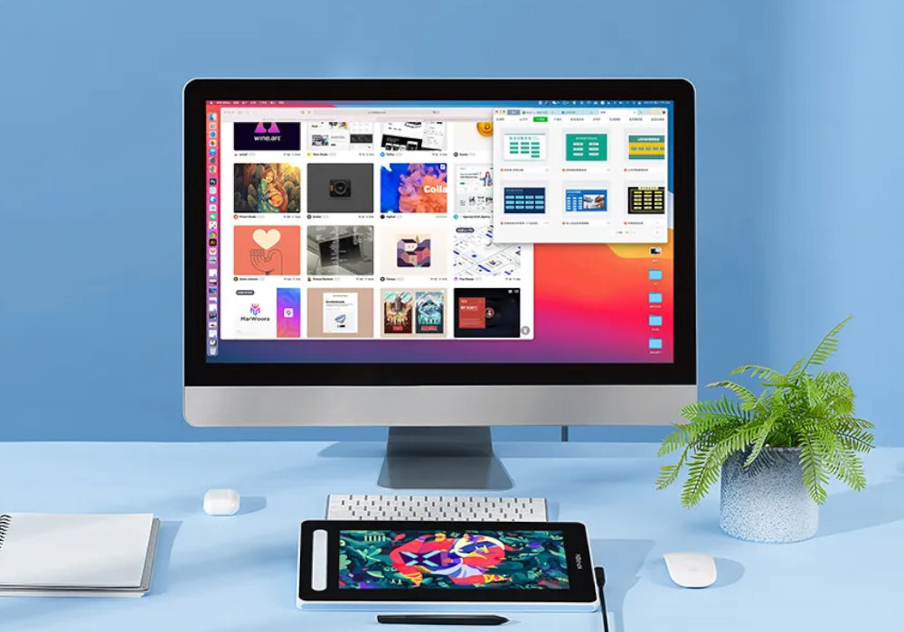Tablet graficzny XP-PEN Artist 12 (2. generacja) Niebieski ergonomia styl artyści sztuka wyposażenie połączenie