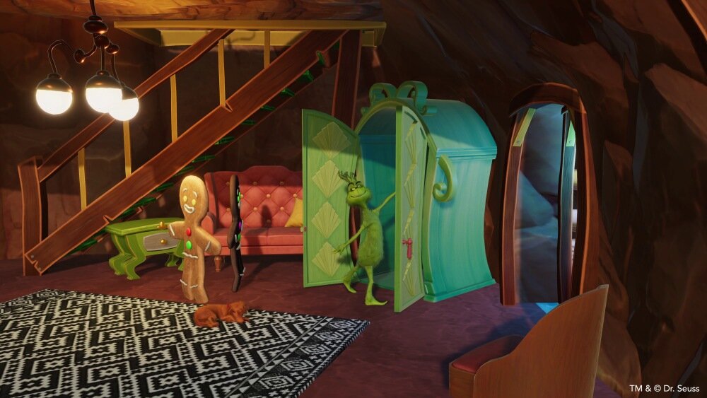 The Grinch Świąteczne Przygody Gra duch świąt święta bożego narodzenia Grinch zabawa przeszkody prezenty kradzież opowieść gadżety 