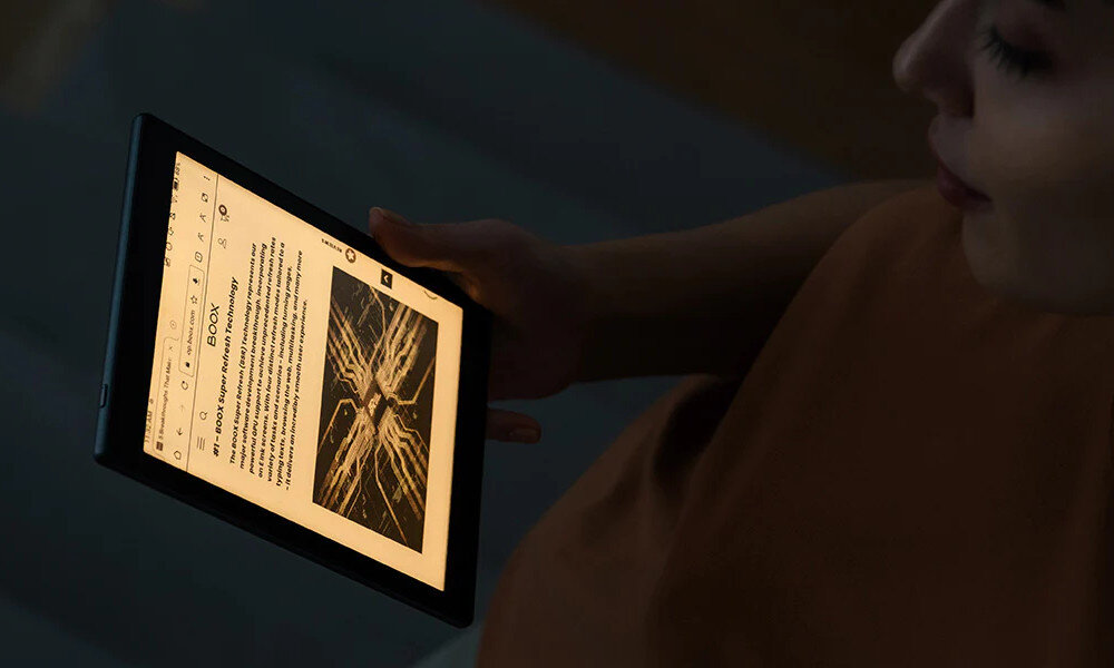 Czytnik E-Booków ONYX Boox Tab Mini C Czarny regulacja jasność kolor wygoda