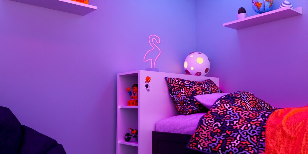 Neon LED FOREVER LIGHT podstawka światło rozproszenie salon sypialnia pokój dziecka