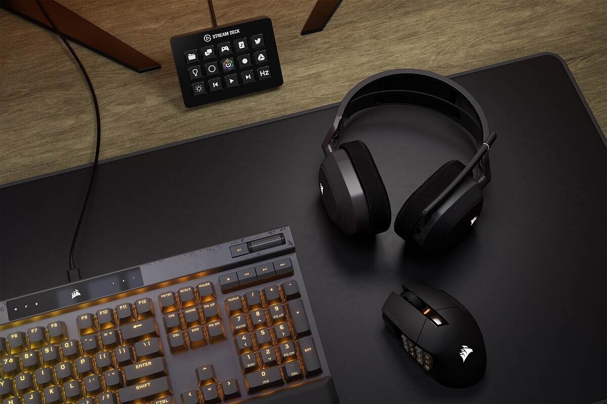 Słuchawki CORSAIR HS80 Max Wireless bezprzewodowy stylowy solidny gaming jakość dźwięku Sonarworks SoundID żywotność baterii