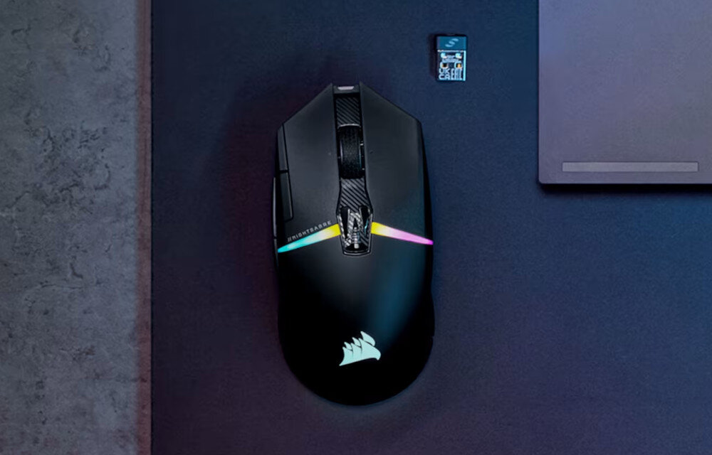 Mysz CORSAIR Nightsabre Wireless podłączenie Bluetooth próbkowanie