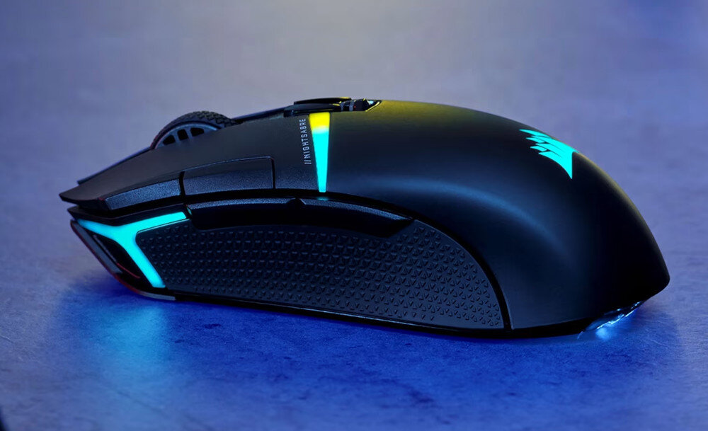 Mysz CORSAIR Nightsabre Wireless bateria czas działania ładowanie