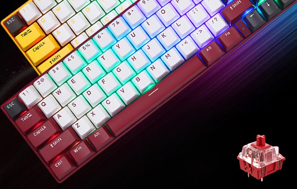 Klawiatura MOTOSPEED Dla graczy Anti-ghosting Podświetlenie RGB tryby podświetlenia Mechaniczna wytrzymała