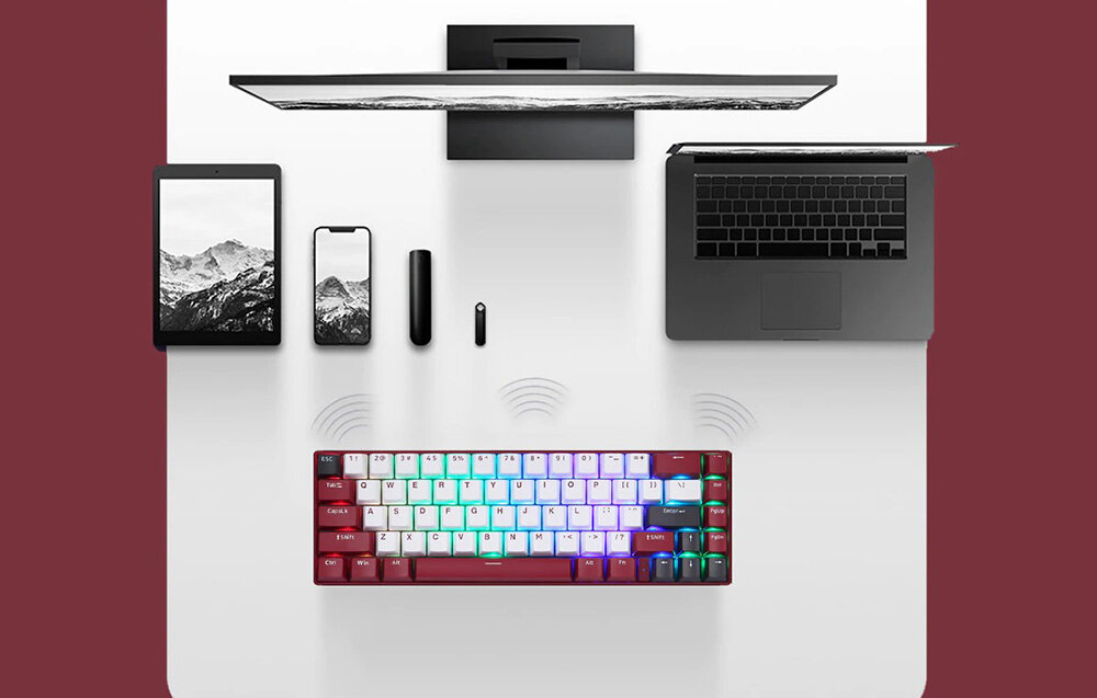 Klawiatura MOTOSPEED Dla graczy Anti-ghosting Podświetlenie RGB tryby podświetlenia Mechaniczna wytrzymała