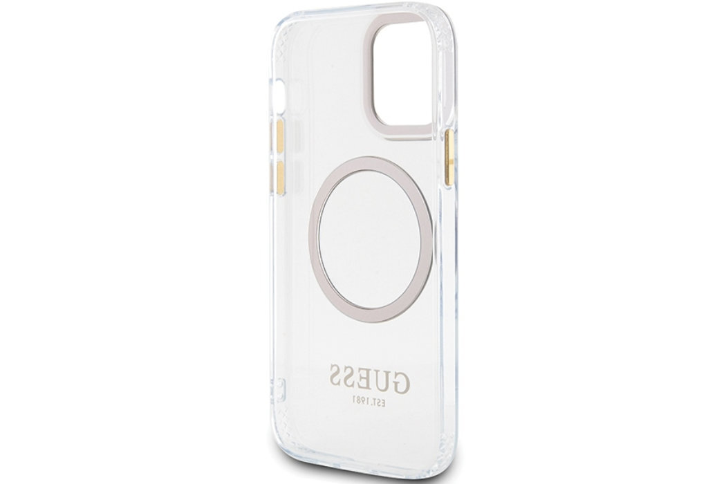 Etui GUESS Metal Outline MagSafe Metal Logo do Apple iPhone 12/12 Pro luksus wytrzymałość marka elegancja styl wyrafinowanie