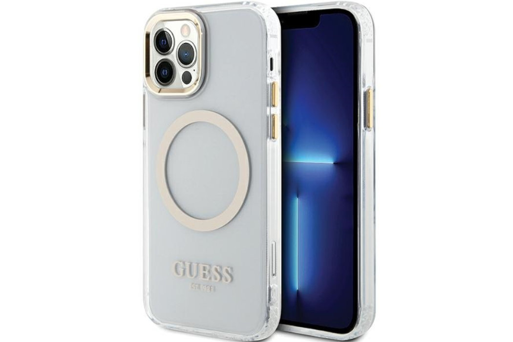 Etui GUESS Metal Outline MagSafe Metal Logo do Apple iPhone 12/12 Pro luksus wytrzymałość marka elegancja styl wyrafinowanie