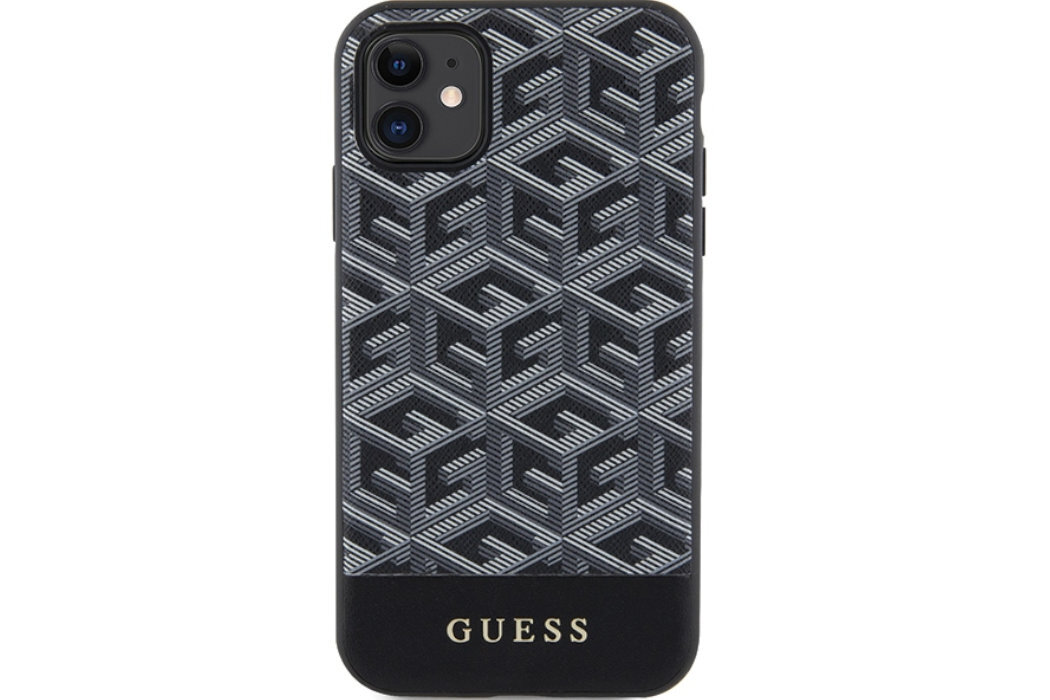 Etui GUESS GCube Stripese Metal Logo do Apple iPhone 11/Xr luksus wytrzymałość marka elegancja styl wyrafinowanie