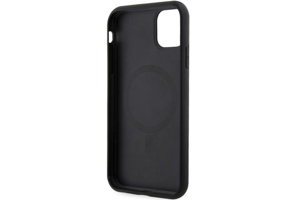 Etui GUESS GCube Stripese Metal Logo do Apple iPhone 11/Xr luksus wytrzymałość marka elegancja styl wyrafinowanie