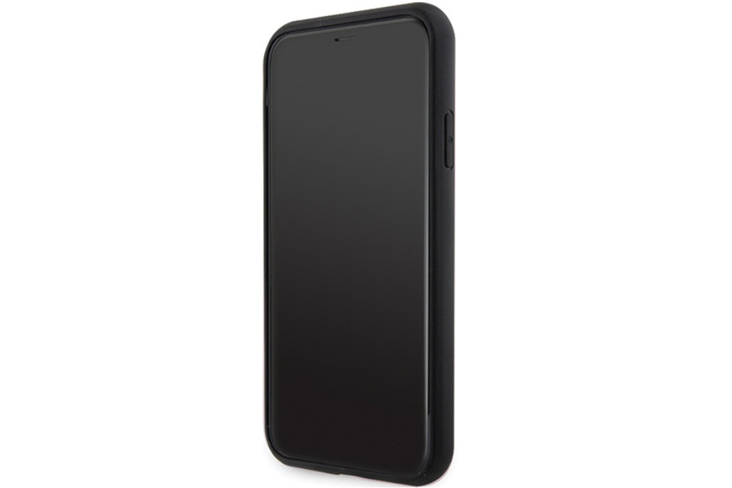Etui GUESS GCube Stripese Metal Logo do Apple iPhone 11/Xr luksus wytrzymałość marka elegancja styl wyrafinowanie