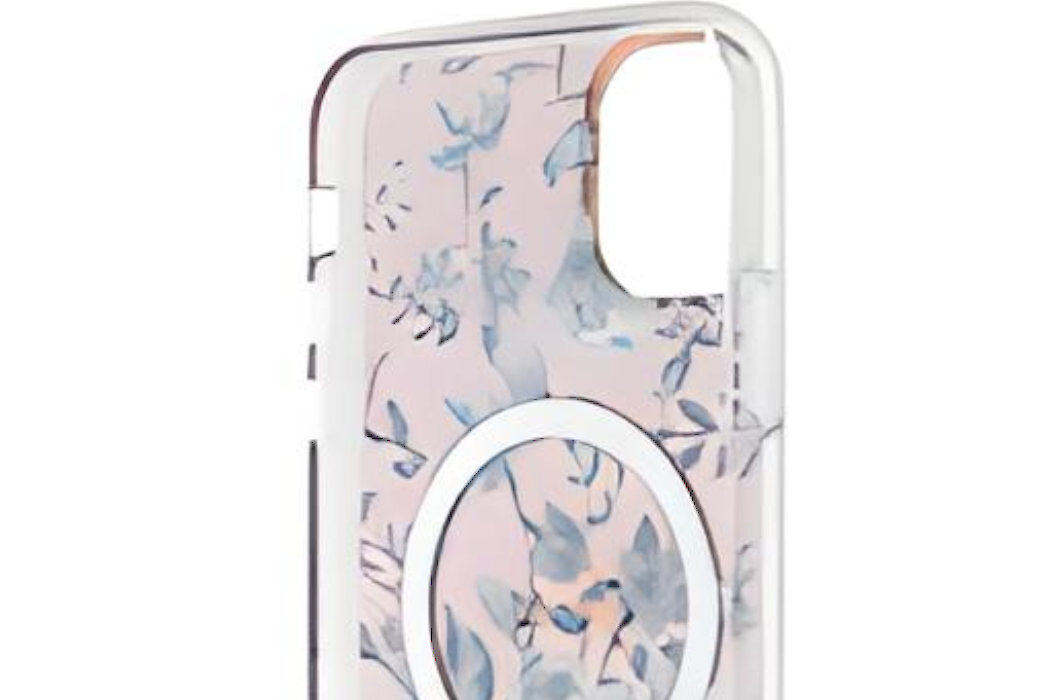 Etui GUESS Flower MagSafe Metal Logo do Apple iPhone 11/Xr luksus wytrzymałość marka elegancja styl wyrafinowanie