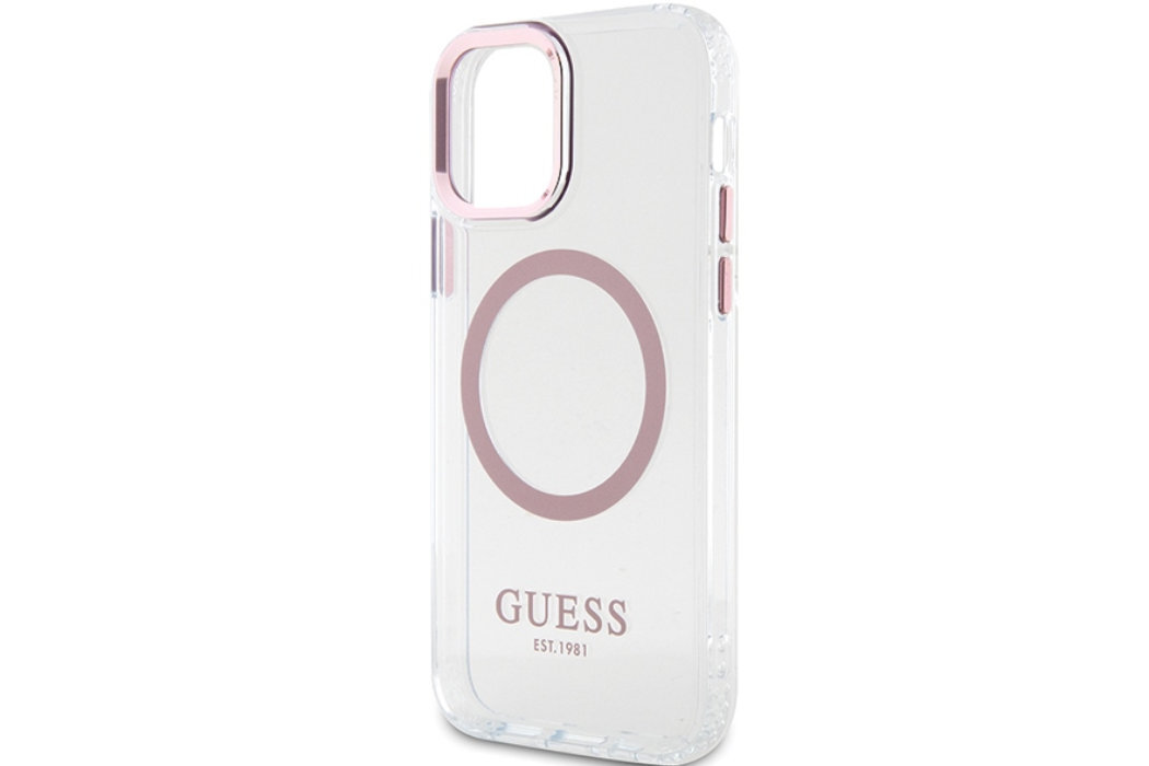 Etui GUESS Metal Outline Metal Logo do Apple iPhone 12/12 Pro luksus wytrzymałość marka elegancja styl wyrafinowanie