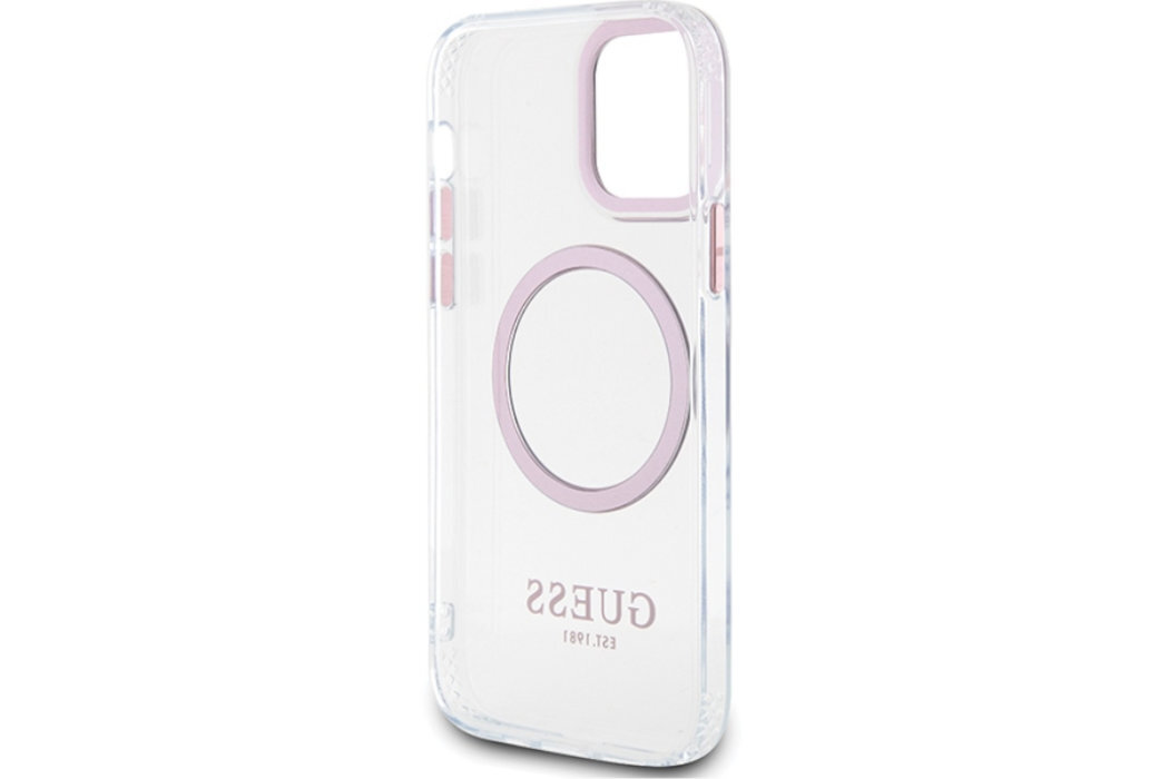 Etui GUESS Metal Outline Metal Logo do Apple iPhone 12/12 Pro luksus wytrzymałość marka elegancja styl wyrafinowanie