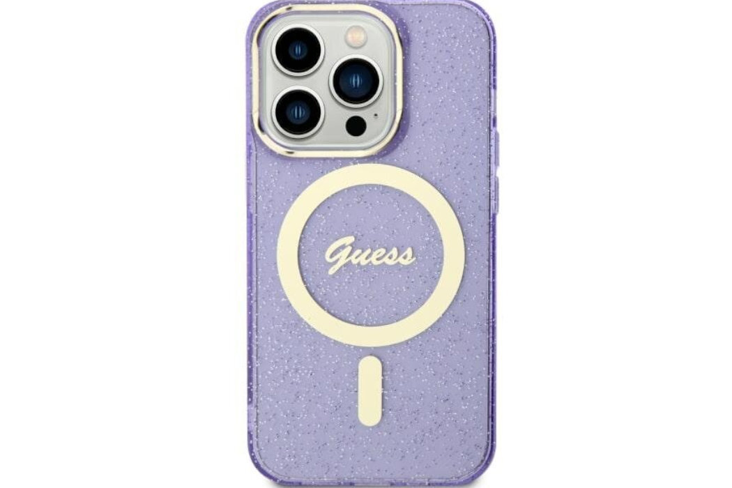 Etui GUESS Glitter Gold Metal Logo do Apple iPhone 11/Xr luksus wytrzymałość marka elegancja styl wyrafinowanie