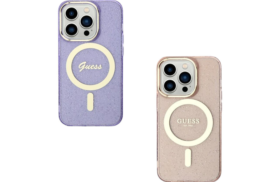 Etui GUESS Glitter Gold Metal Logo do Apple iPhone 11/Xr luksus wytrzymałość marka elegancja styl wyrafinowanie