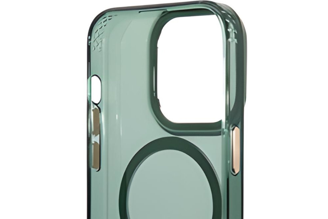 Etui GUESS Gold Outline Translucent Metal Logo do Apple iPhone 14 Pro Max luksus wytrzymałość marka elegancja styl wyrafinowanie